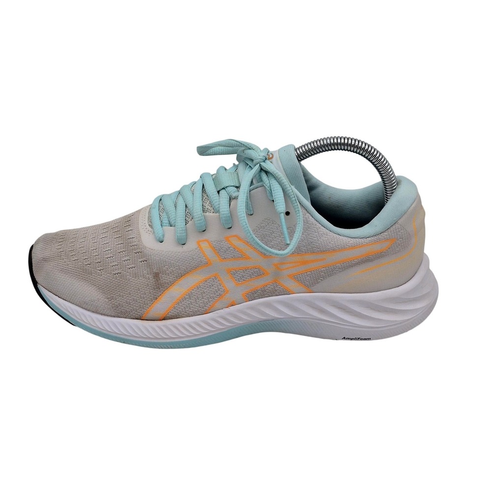 ASICS Running Shoes Womens Size 7.5 Gray Aqua‎ Mesh Athletic Sneakers 1012B182
